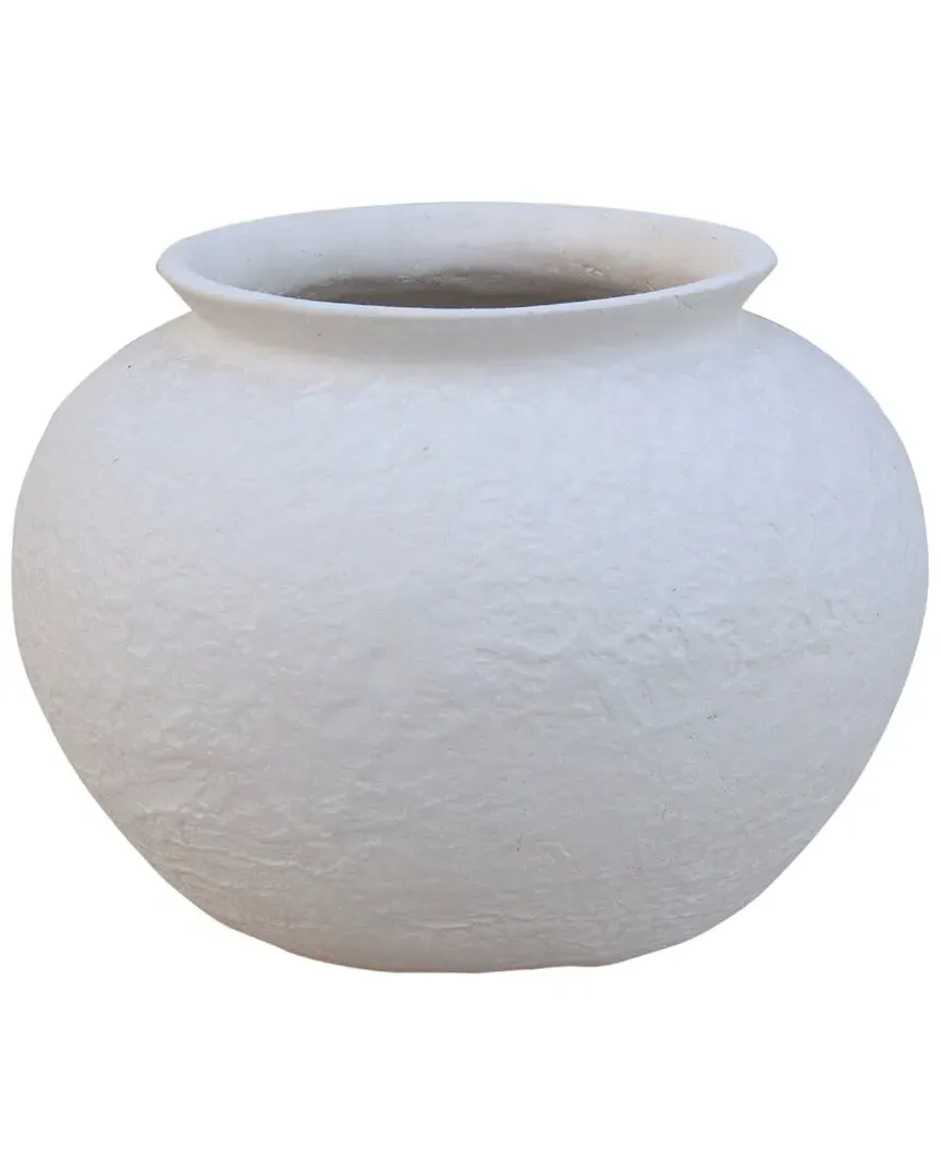 Paper Mache Pot - Natural White image