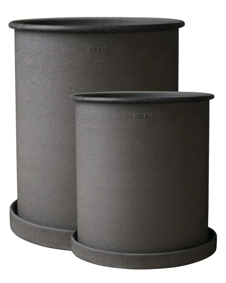 Plant Pot 2 Set - Brown, Metal