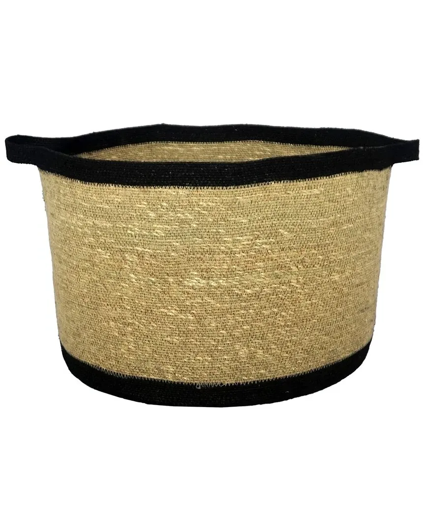 Seagrass Basket - Natural, Black image
