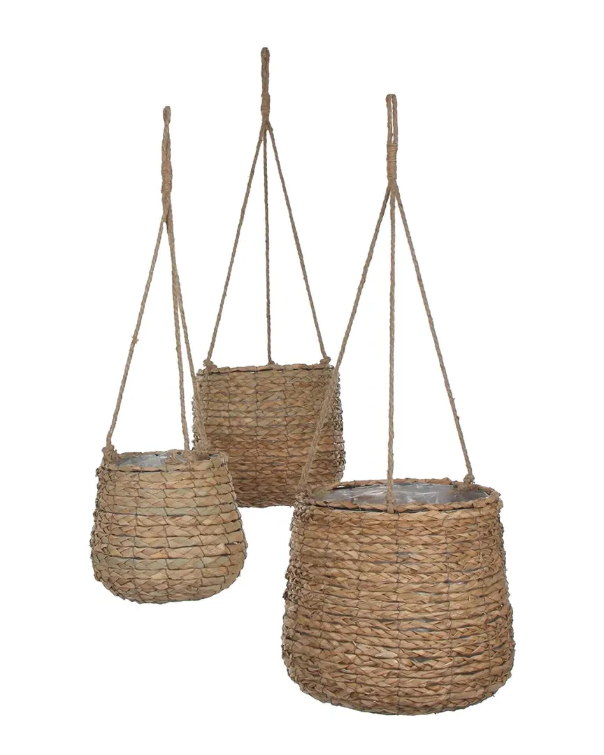 Set of 3 Avalon Hanging Baskets - Brown, Seagrass image