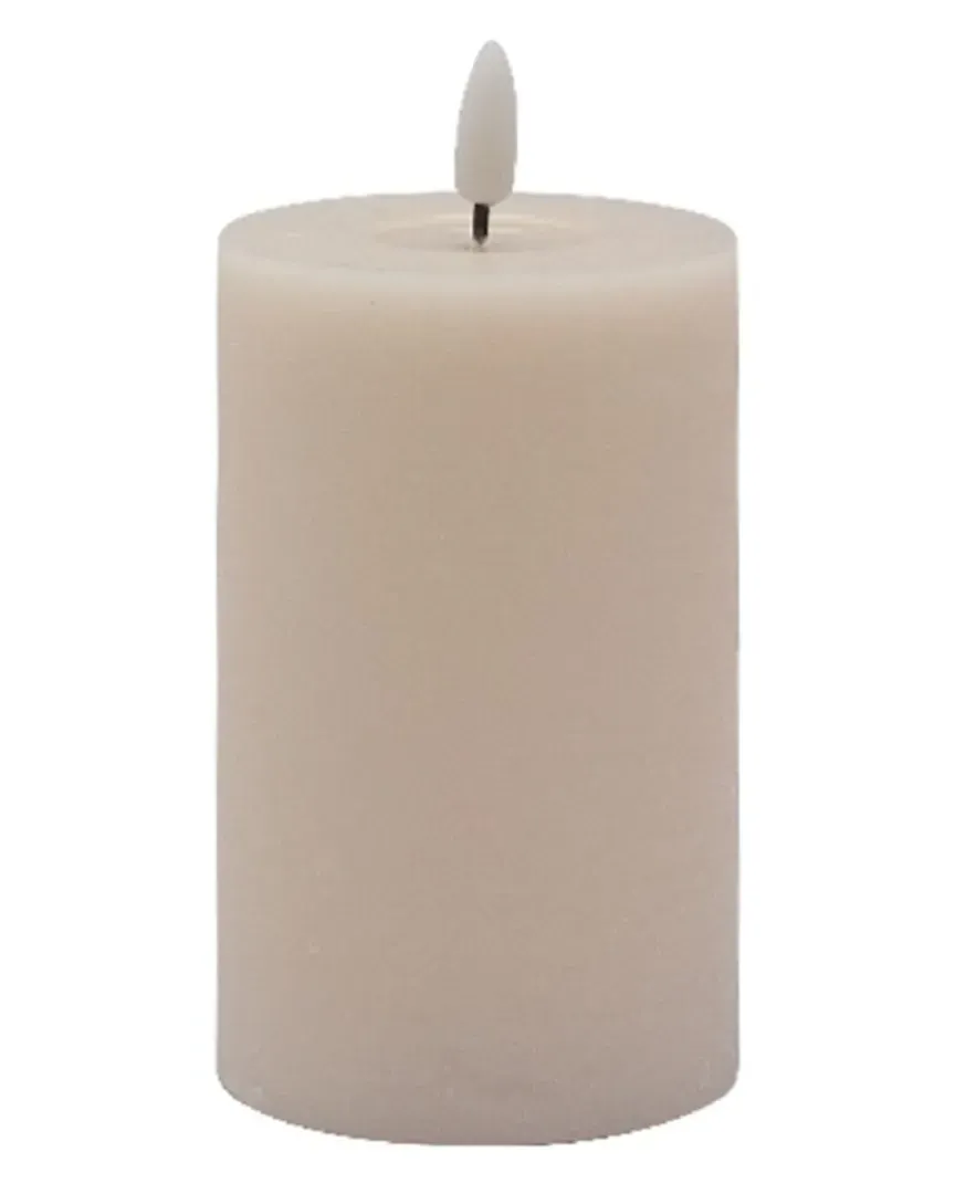 Small Flameless Pillar Candle - Pink, Wax