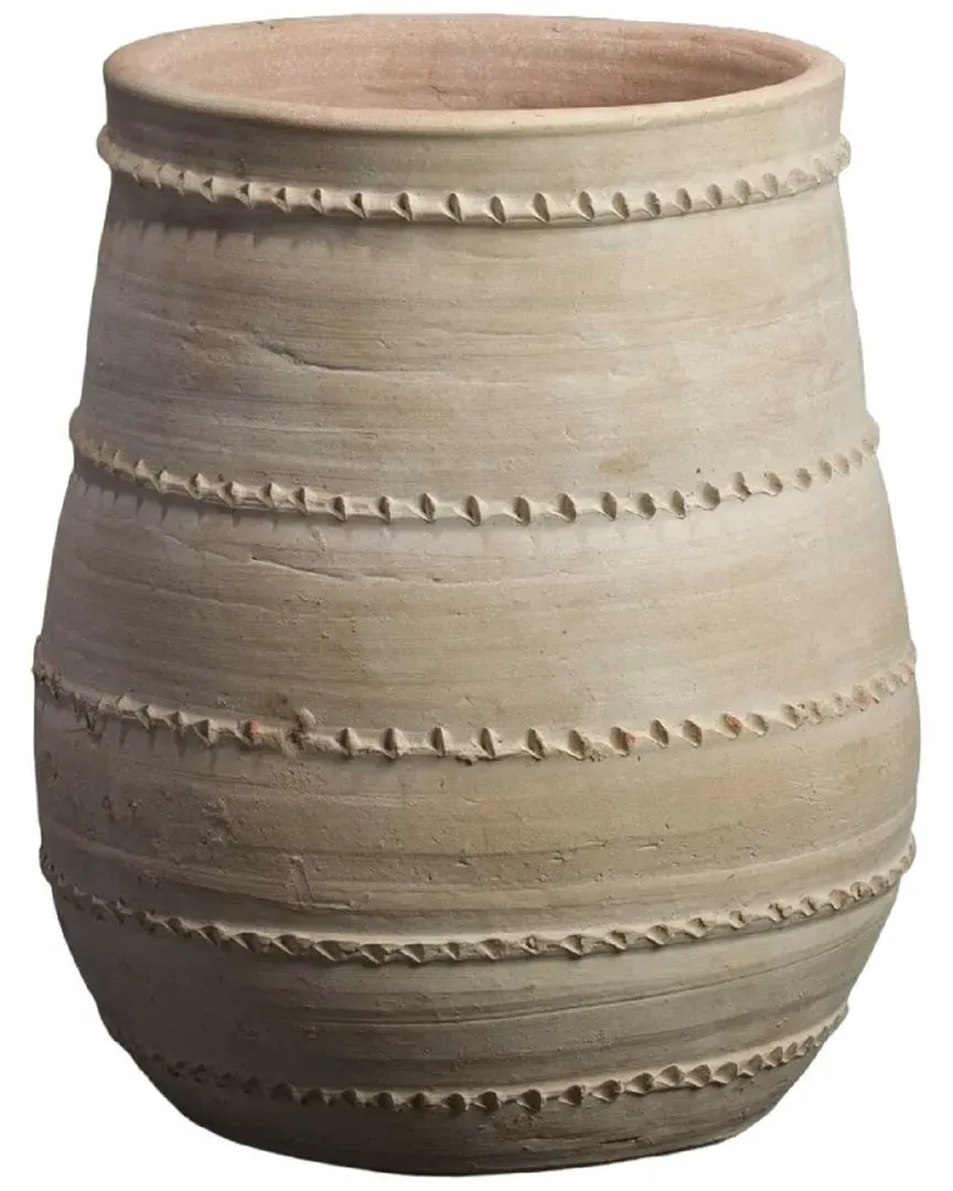 Terracotta Pot - White, Glass