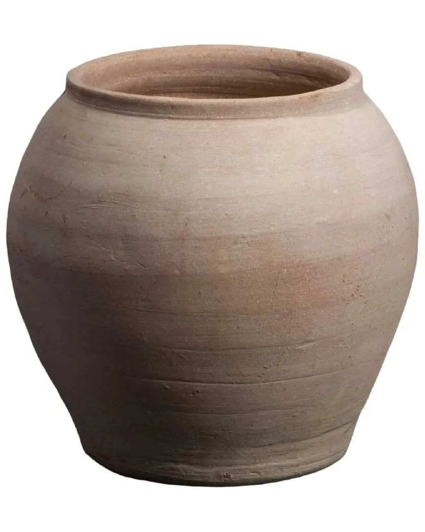 Terracotta Pot - White, Glass