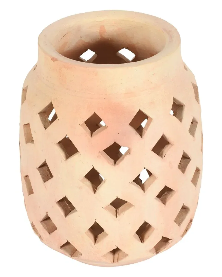 Terracotta Vase - Natural, Marble