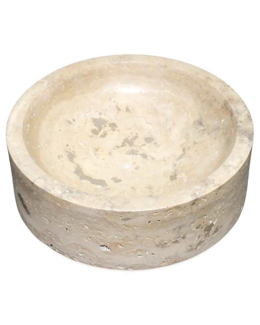 Travertine Chip Bowl Small - Beige image