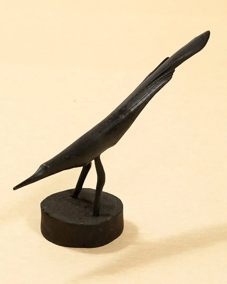 Wood Birds Decorative Figurine - Burned image