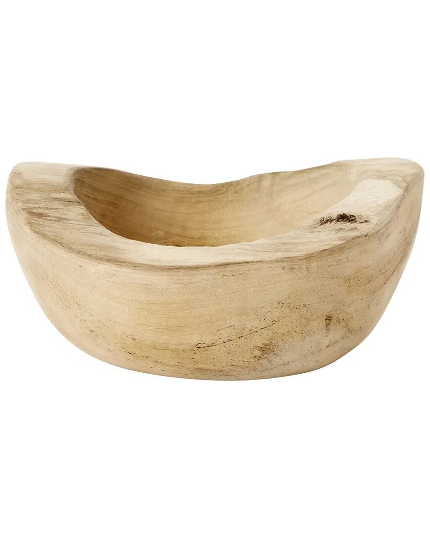 Yedidalga Wood Oval Decorative Bowl - Brown, Teak Root image
