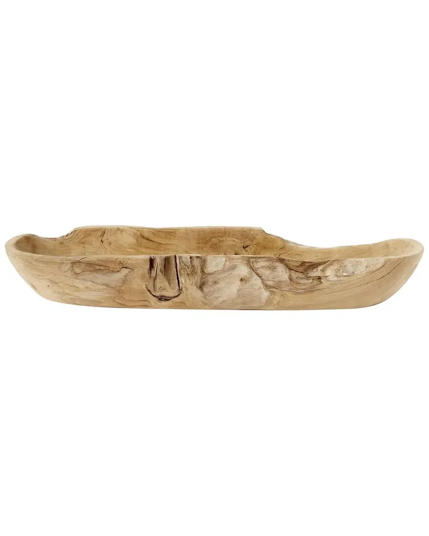 Yeet Wood Abstract Decorative Bowl - Brown, Teak Root