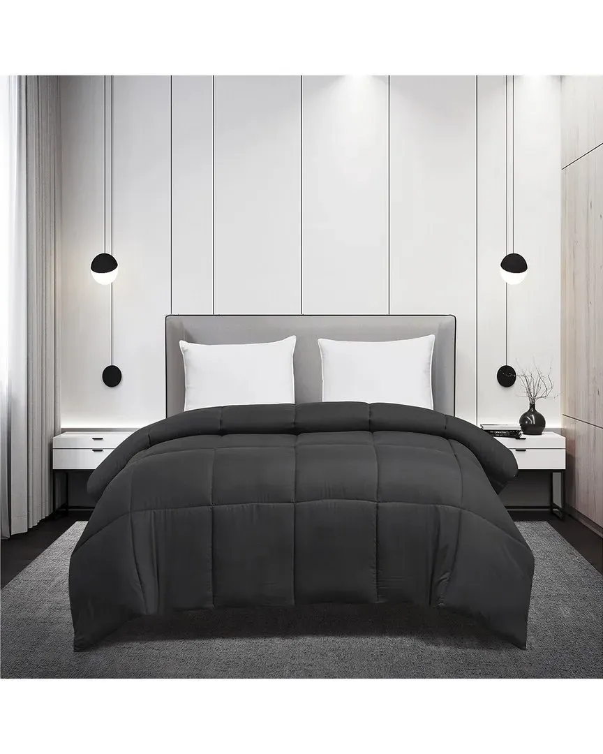 Microfiber Down-Alternative All Seasons Comforter - Black image