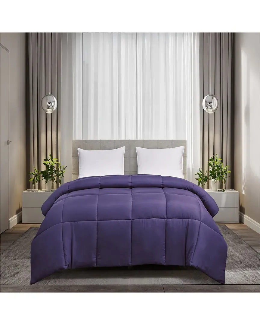 Microfiber Down-Alternative All Seasons Comforter - Purple