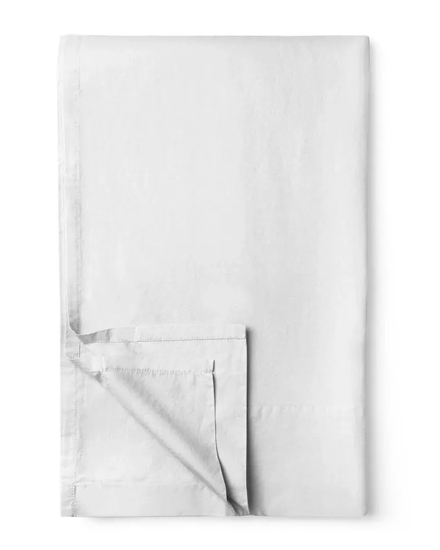 Sunset Brushed Cotton Percale Flat Sheet - White image