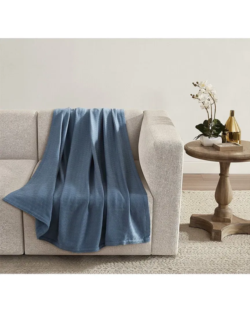 Luxe Cotton Throw - Denim Blue image