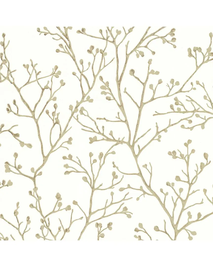 A-Street Prints Koura Budding Branches Wallpaper - Cream image