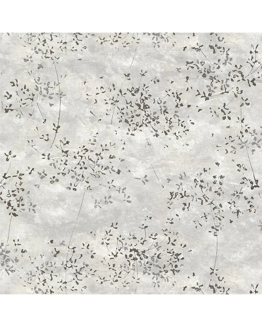 Arian Inkburst Wallpaper - Silver, Foil on Non Woven