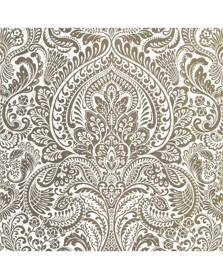 Artemis Floral Damask Wallpaper - Gold image