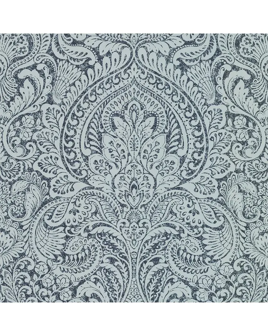 Artemis Floral Damask Wallpaper - Sapphire