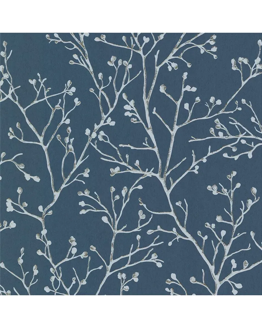 Koura Budding Branches Wallpaper - Sapphire