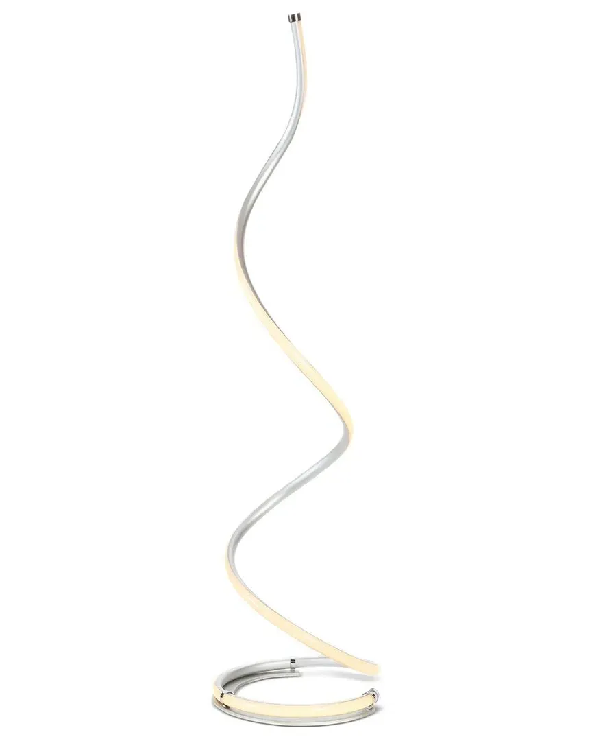 Allure Spiral LED Floor Lamp with Dimmer - Silver image