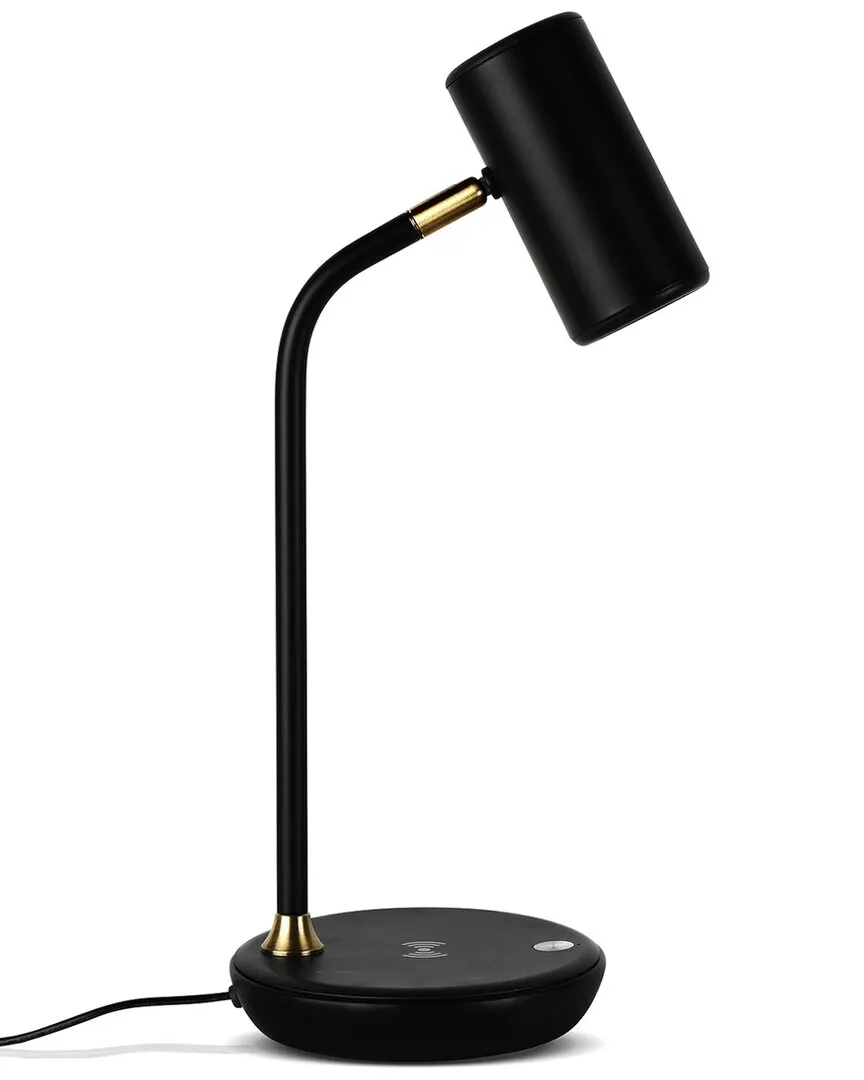 Ezra LED Table Lamp with Wireless Charging - Black image