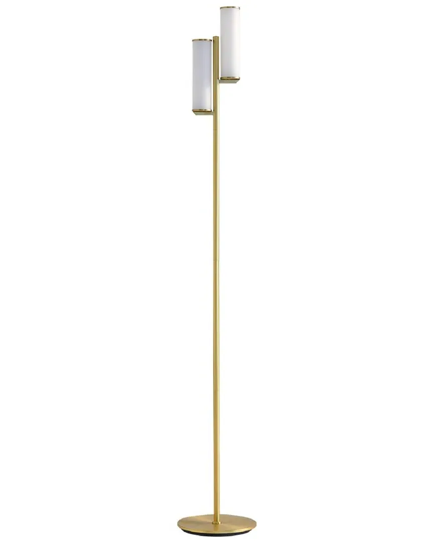 Gemini Touch-Activated LED Floor Lamp - Brass
