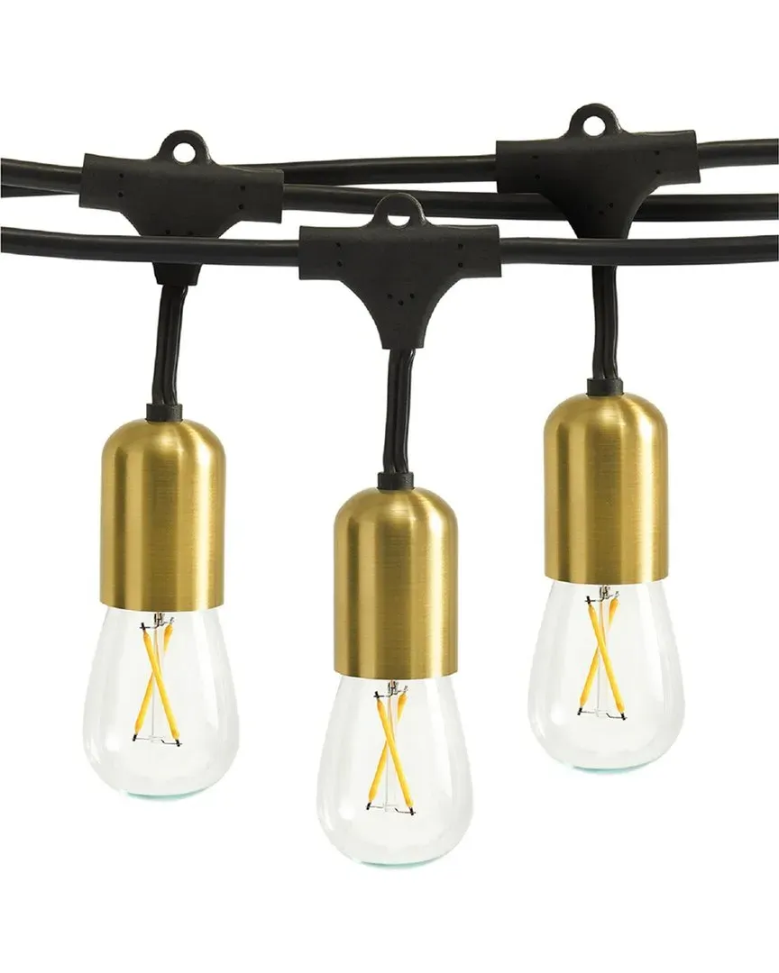 Glow 48' 15 Bulb LED Heavy Duty String Lights - Black image