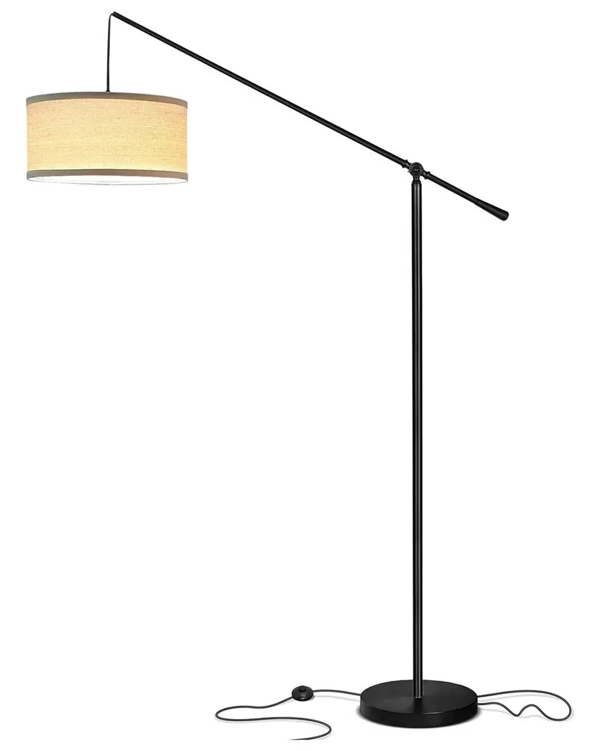 Hudson Mid-Century LED Floor Lamp - Black, Metal