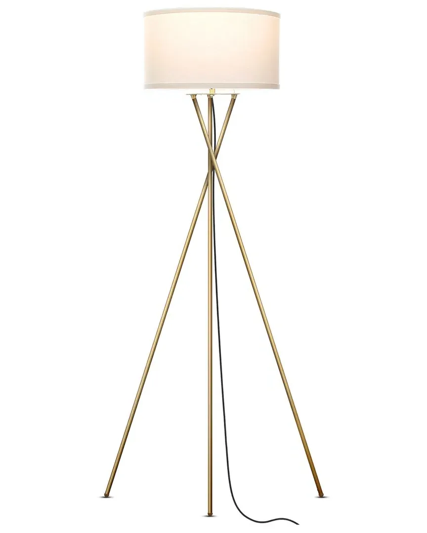 Jaxon LED Tripod Floor Lamp - Brass, Metal