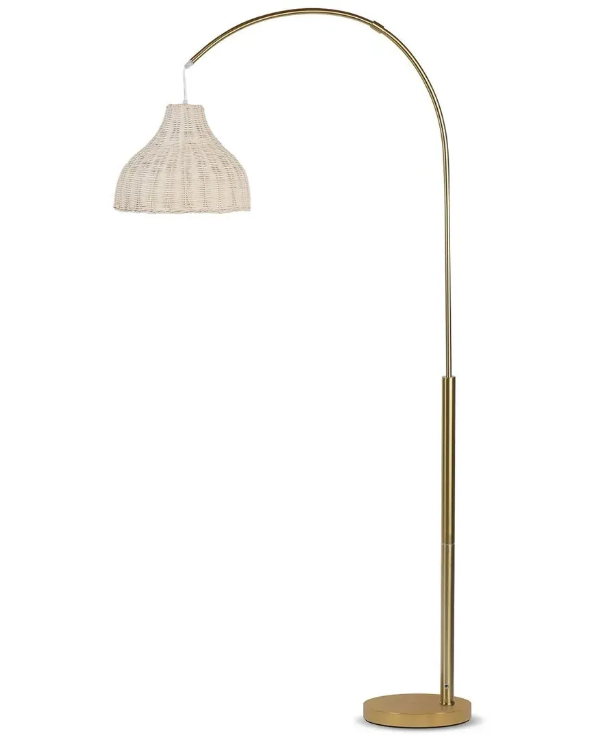 Lark Arc LED Floor Lamp - Brass