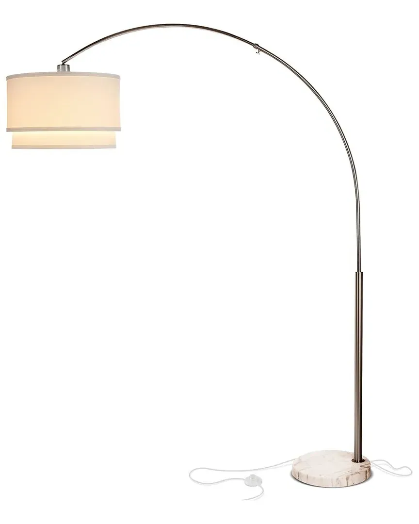 Mason Arc Floor Lamp - Nickel, Marble