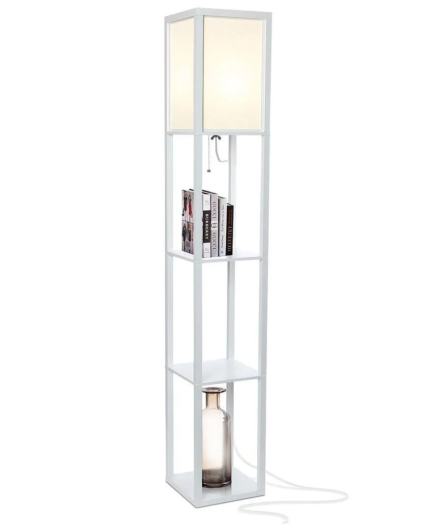 Maxwell LED Shelf Floor Lamp - White