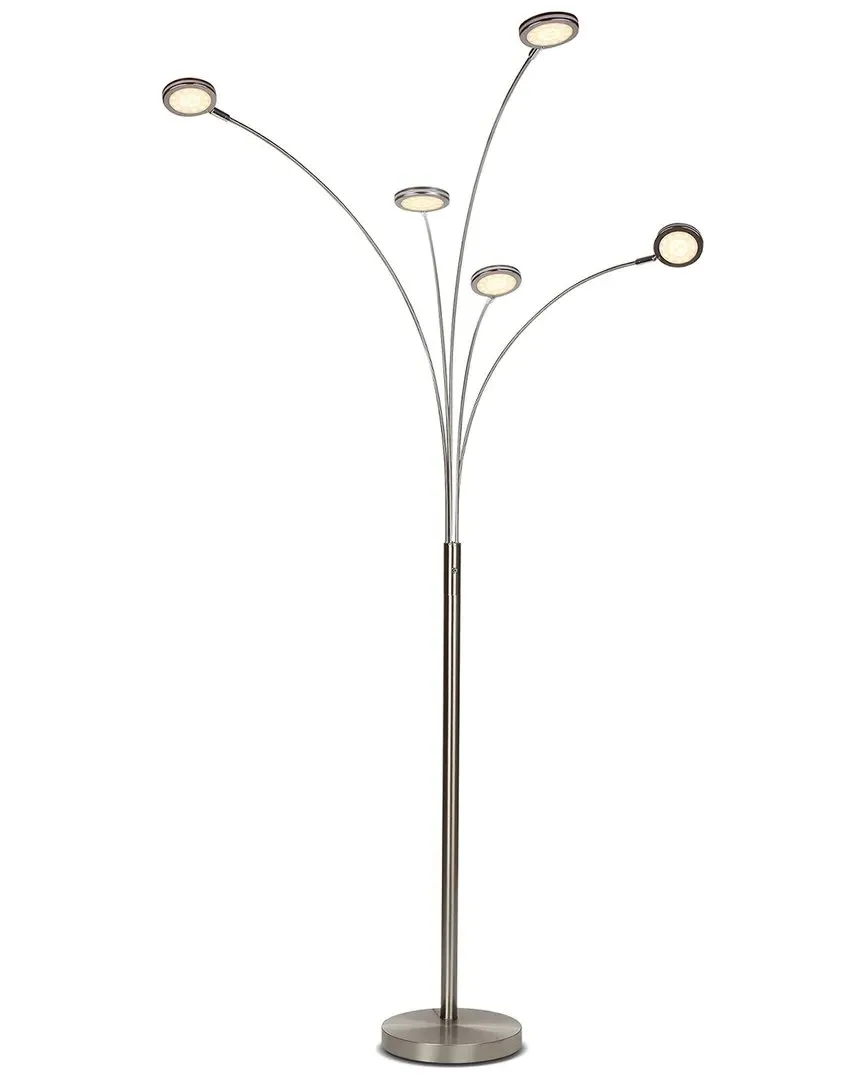 Orion 5-Head LED Floor Lamp - Nickel image