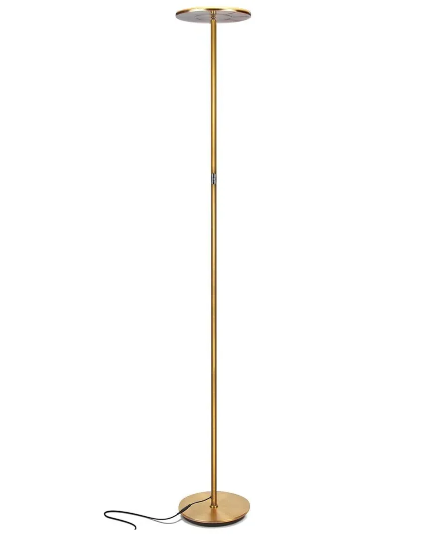 Sky LED Torchiere Floor Lamp with Dimmer - Brass
