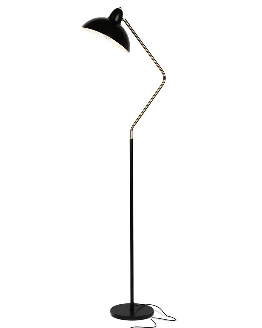 Swoop LED Floor Lamp with Pivoting Head - Black, Metal image