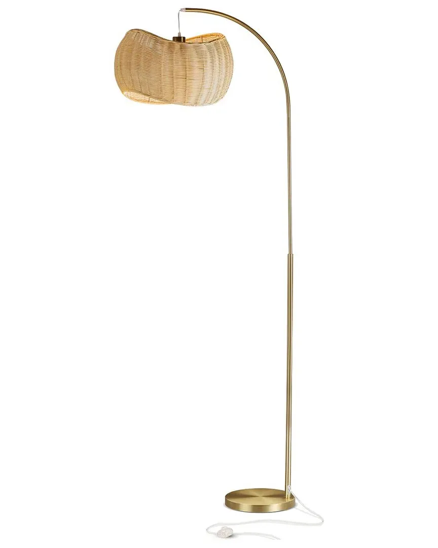 Wave LED Floor Lamp - Brass