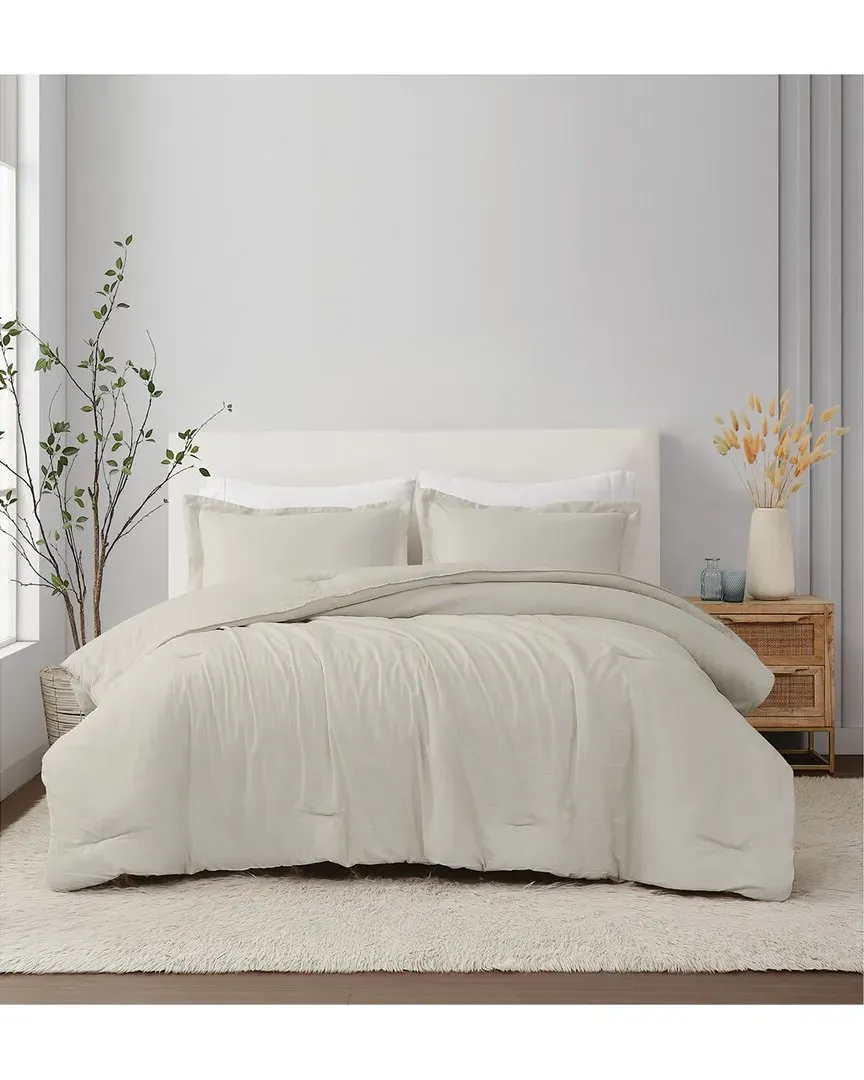 3-Piece Comforter Set - Natural, Linen