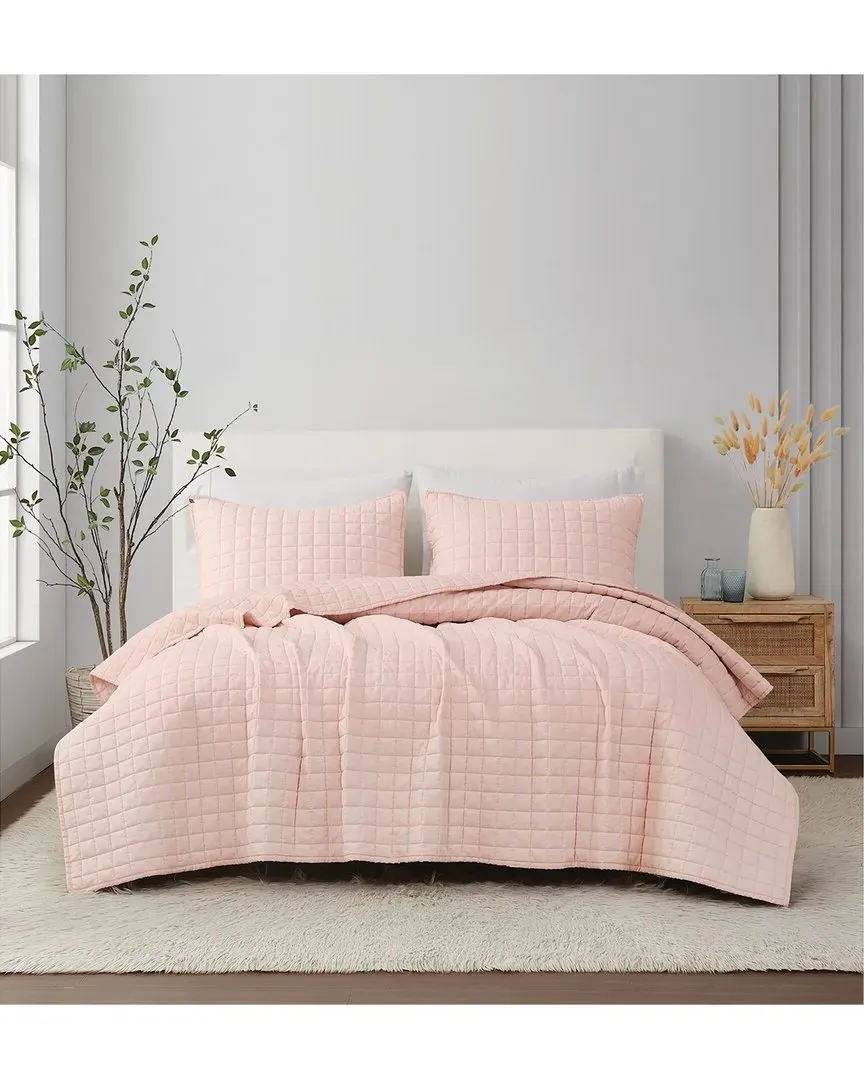 3-Piece Quilt Set - Blush, Linen