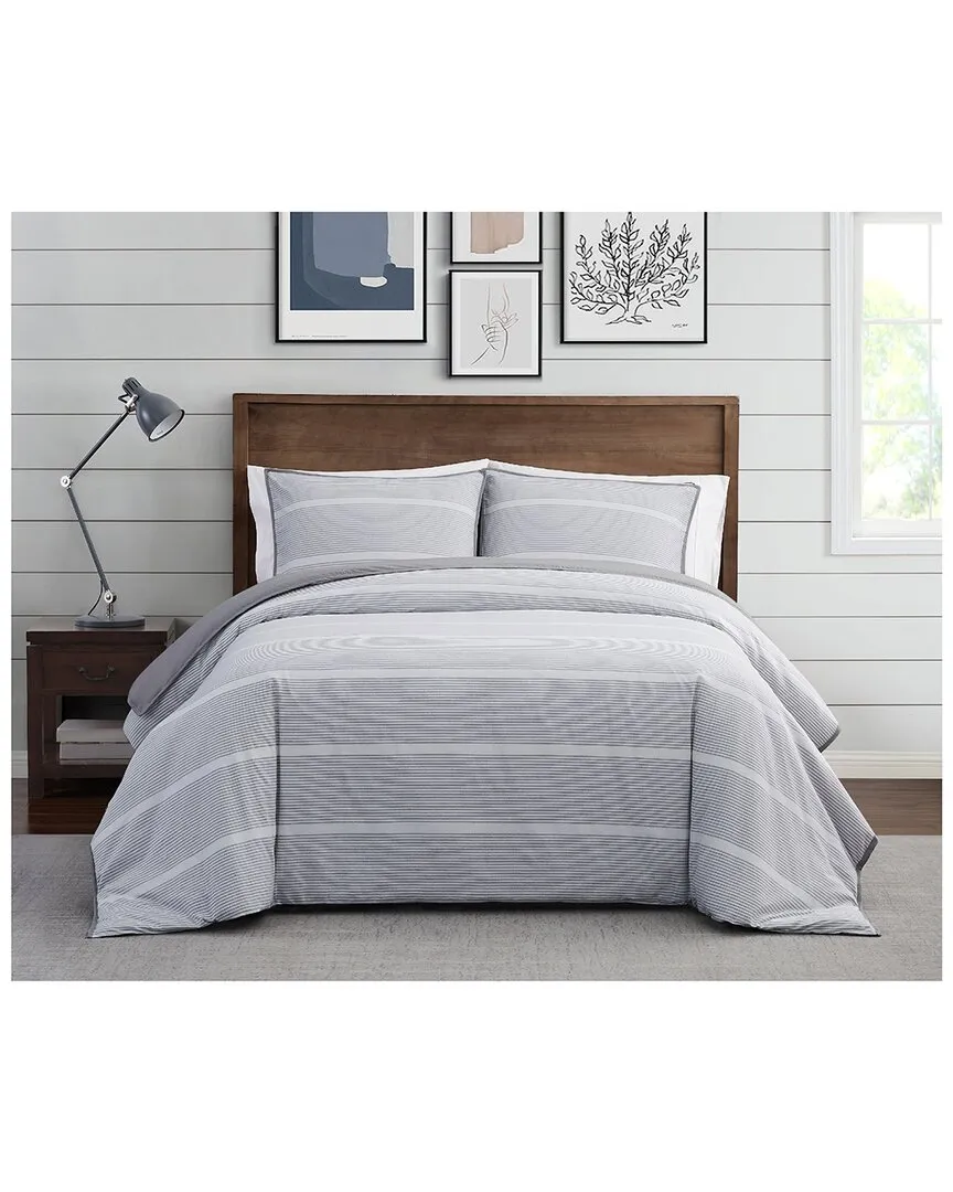 3pc Duvet Cover Set - Grey, Cotton