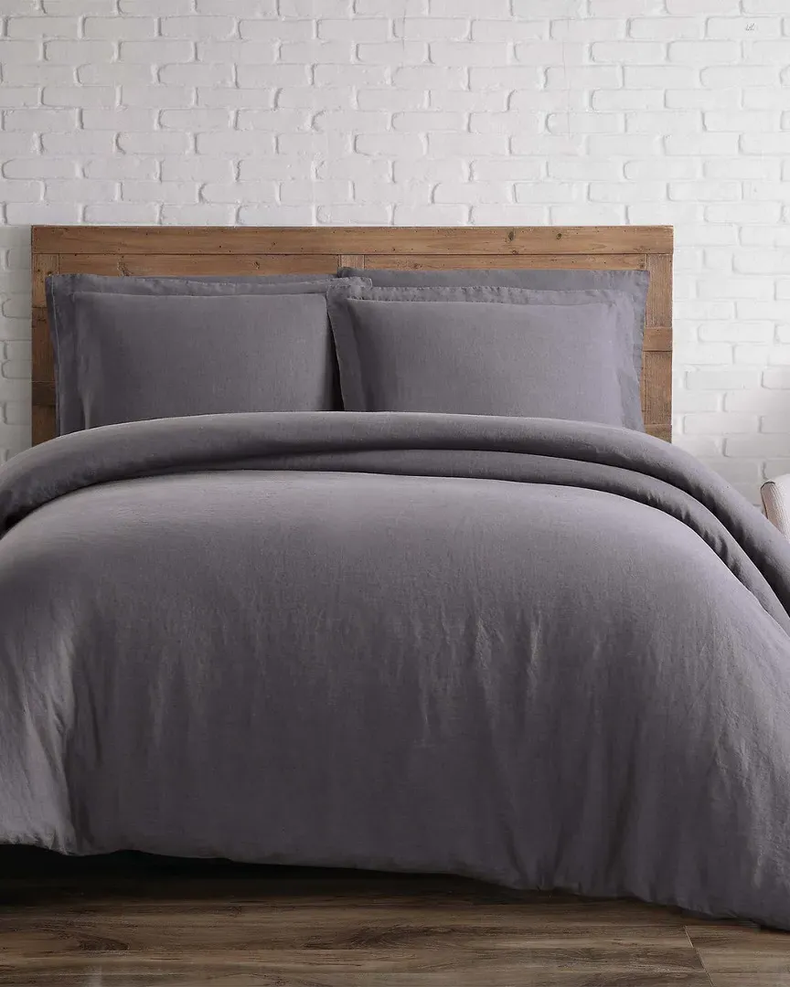 Brooklyn Loom Duvet Set - Charcoal, Linen image