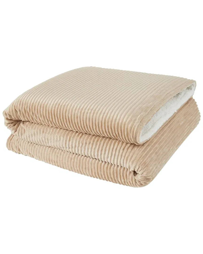 Corduroy Throw - Tan, Polyester