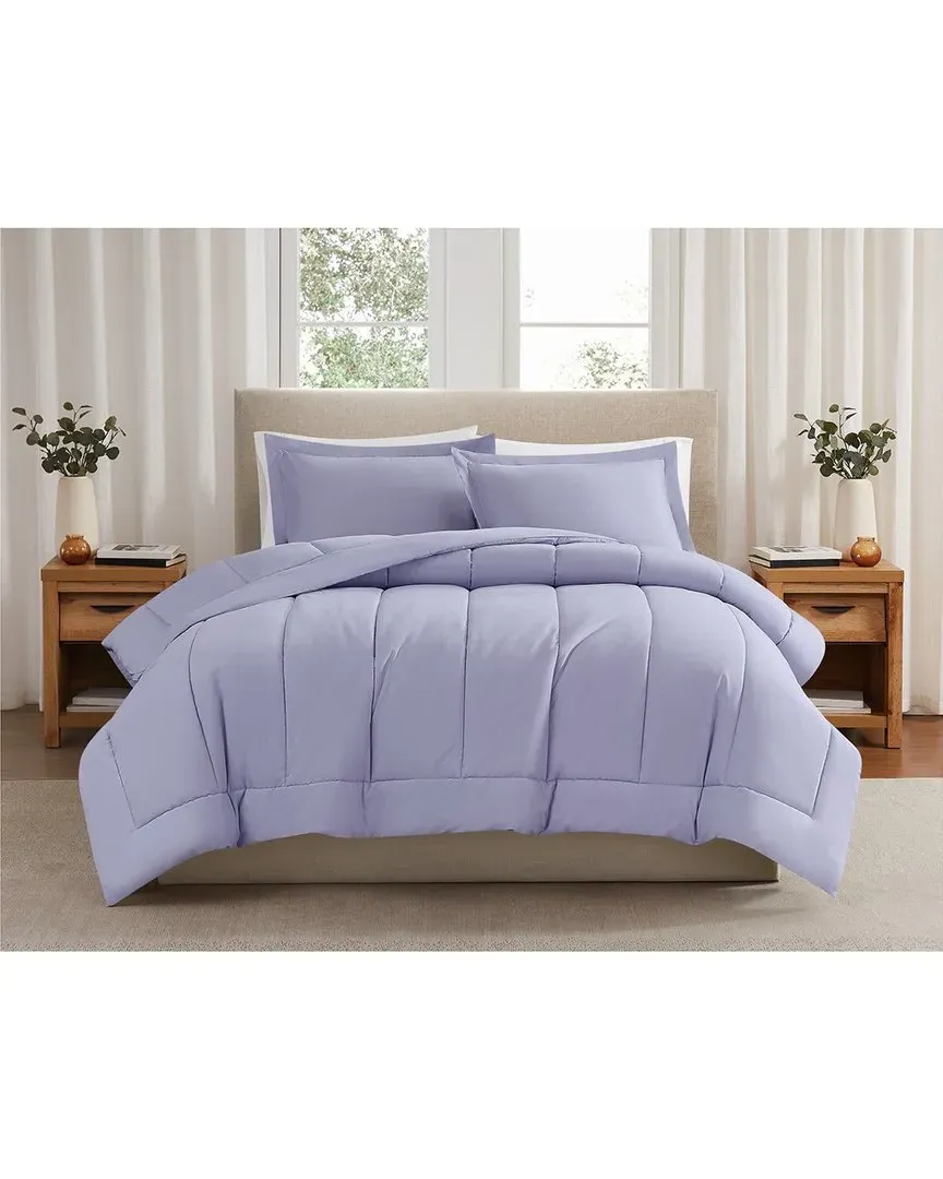 Cotton Percale Comforter Set - Lavender