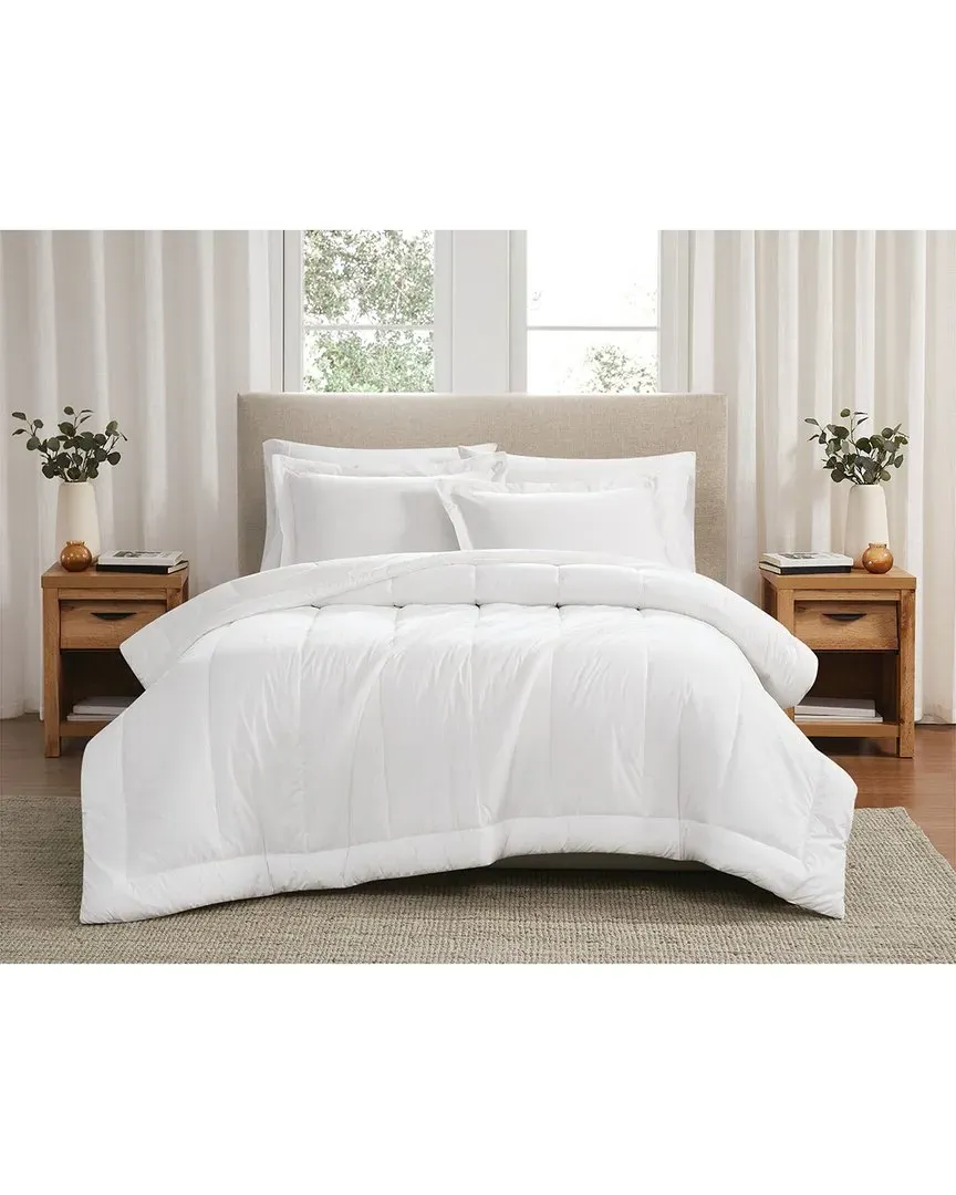 Cotton Percale Comforter Set - White