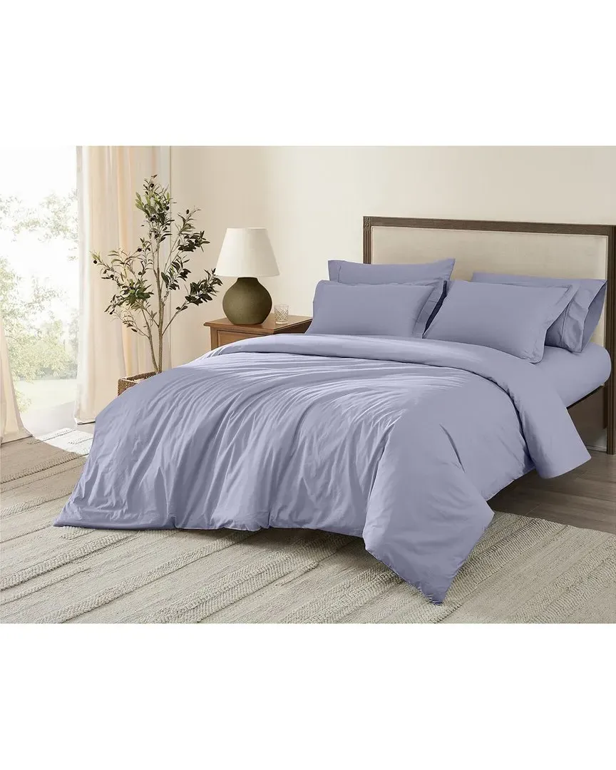 Cotton Percale Duvet Set - Lavender image