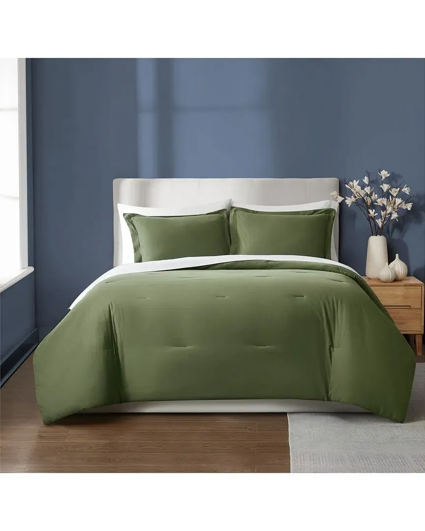 Essential Cotton Comforter Set - Green image