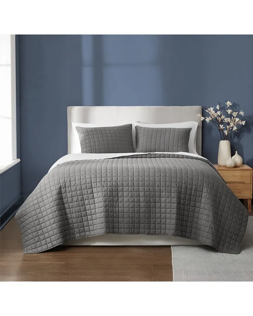 Essential Cotton Quilt Set - Grey