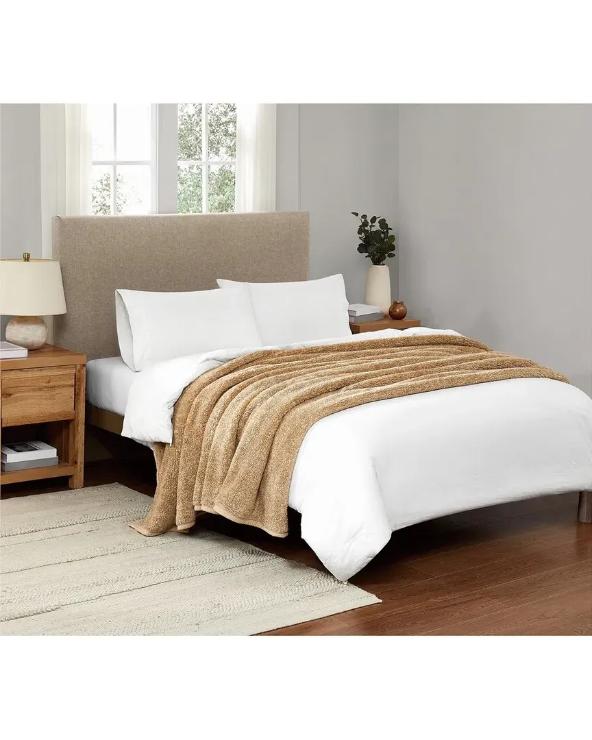 Heathered Sherpa Blanket - Natural