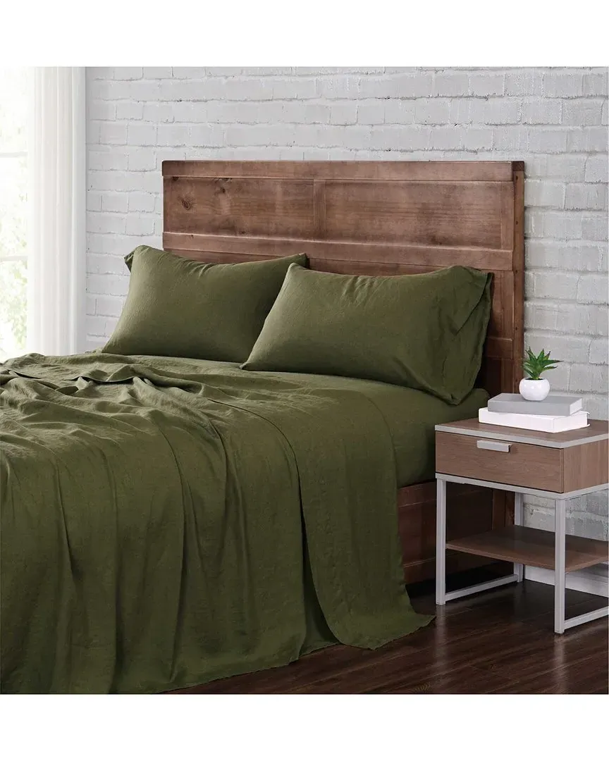 Linen Sheet Set - Moss Green image