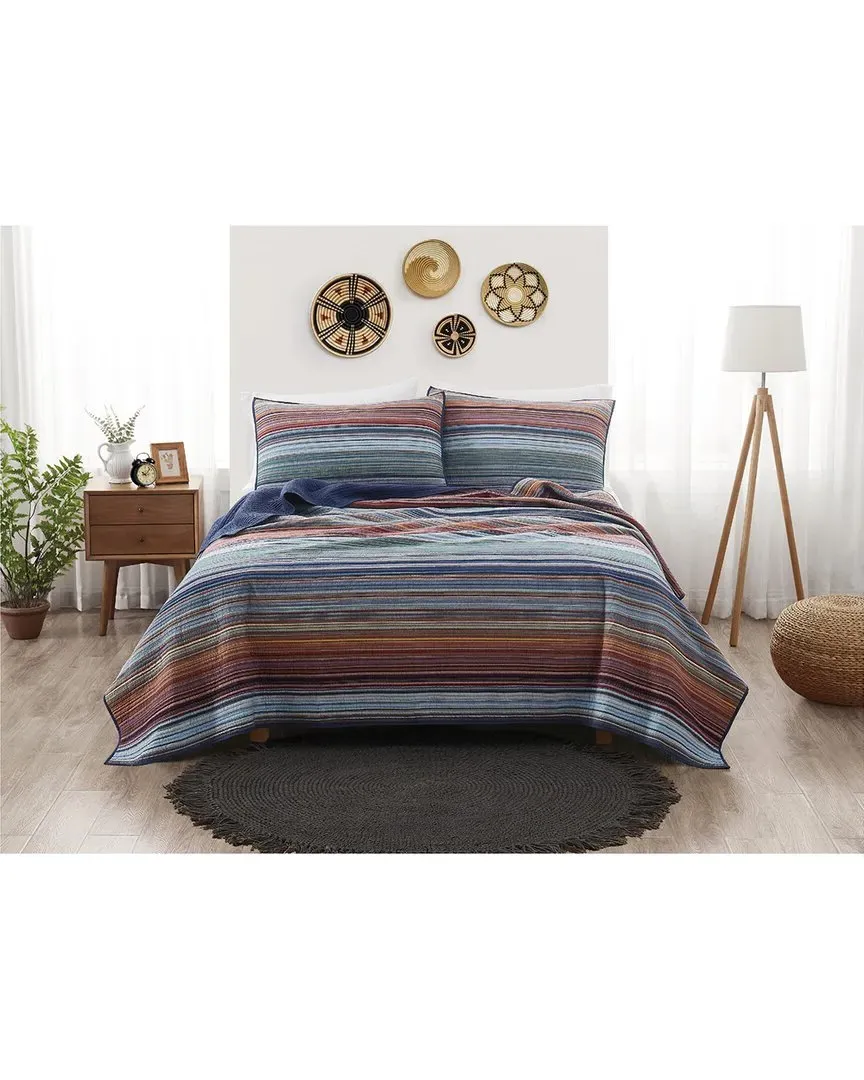 Met Stripe Yarn Dye Quilt Set - Multi, Cotton