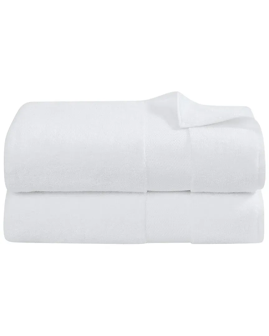 Set of 2 Turkish Cotton Bath Sheets - White