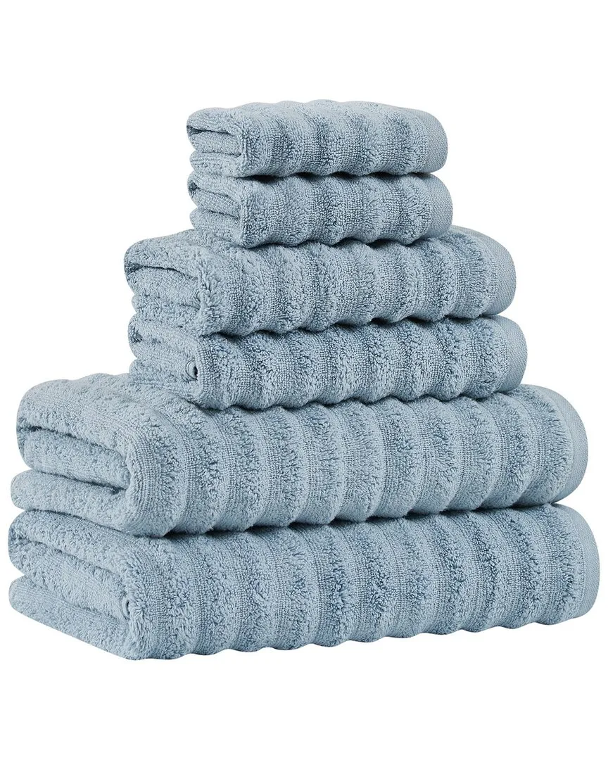 Textured Zero Twist 6pc Towel Set - Light Blue, Cotton image