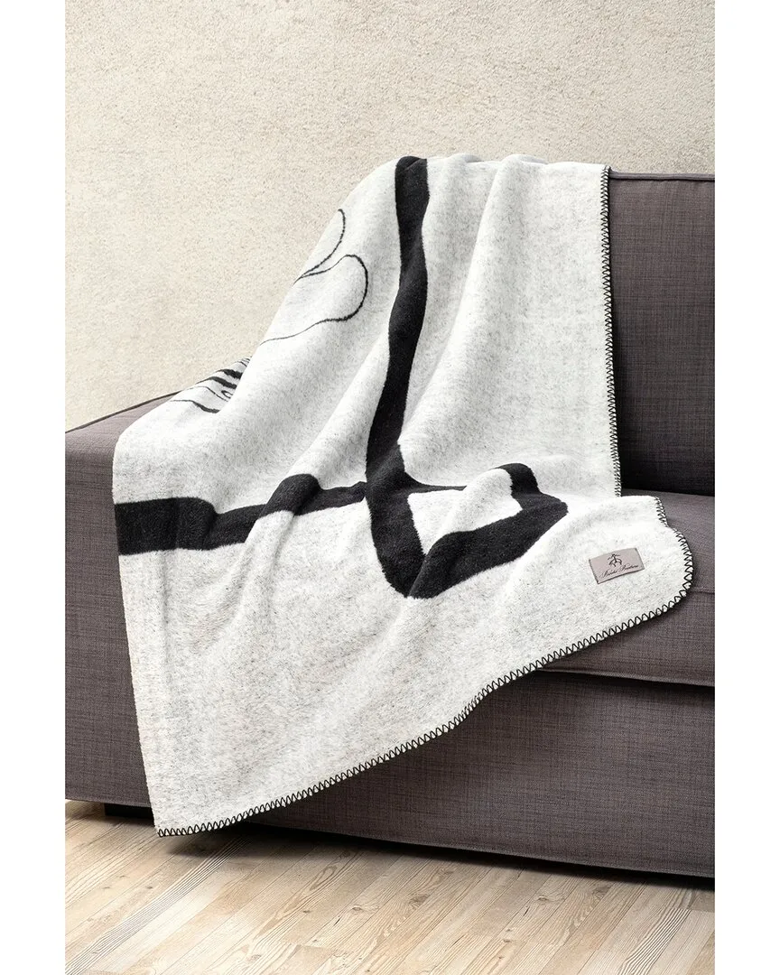 BB Monogram Cotton Throw - Black image